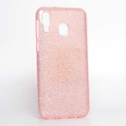 Galaxy M20 Kılıf Zore Shining Silikon Rose Gold