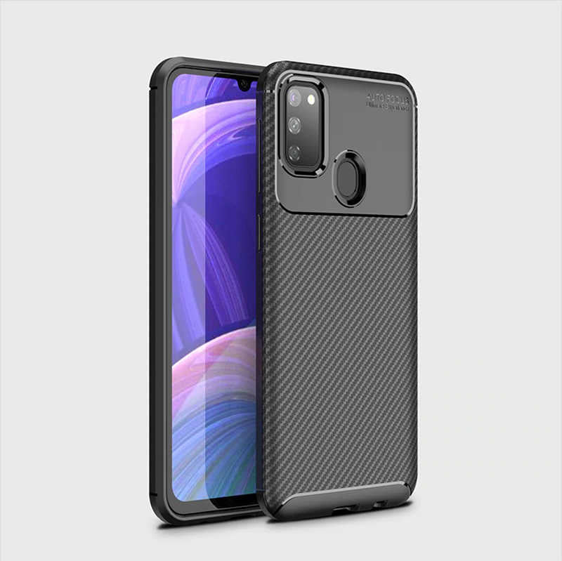Galaxy M21 Kılıf Zore Negro Silikon Kapak Kahverengi