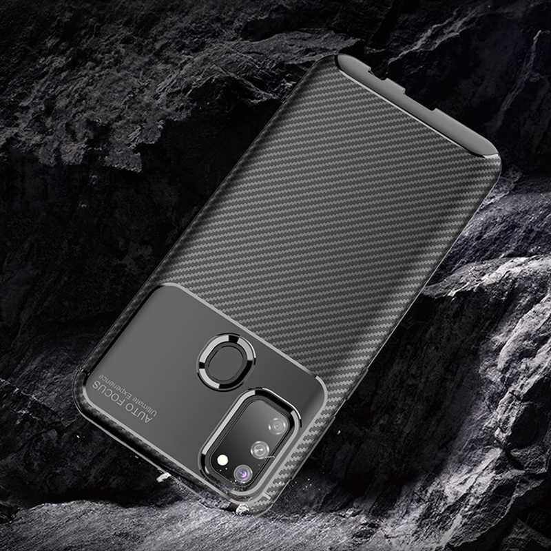 Galaxy M21 Kılıf Zore Negro Silikon Kapak Kahverengi