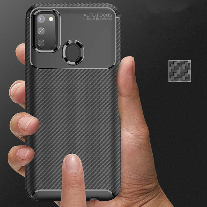 Galaxy M21 Kılıf Zore Negro Silikon Kapak Lacivert