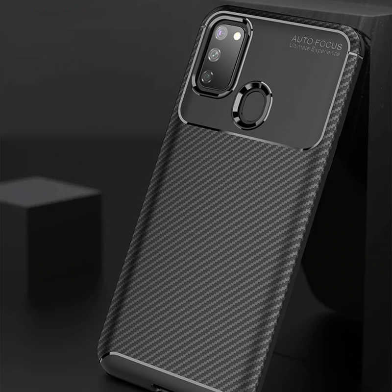 Galaxy M21 Kılıf Zore Negro Silikon Kapak Kahverengi