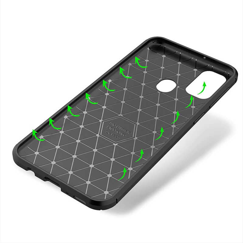 Galaxy M21 Kılıf Zore Negro Silikon Kapak Kahverengi