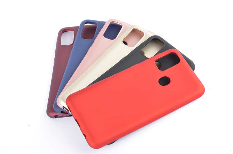Galaxy M21 Kılıf Zore Premier Silikon Kapak Gold