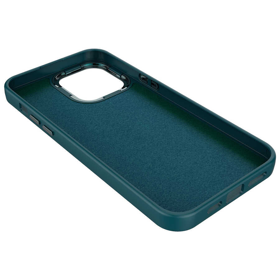 Galaxy M22 Kılıf Metal Çerçeve ve Buton Tasarımlı Silikon Zore Luna Kapak Lavendery Gray