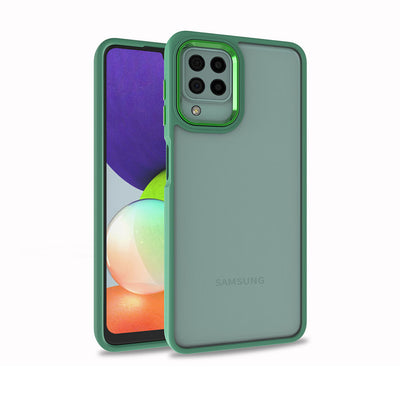 Galaxy M22 Kılıf Zore Flora Kapak Siyah