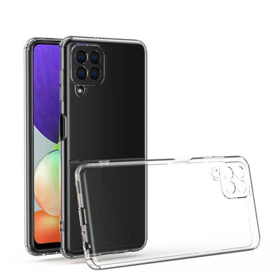 Galaxy M22 Kılıf Zore Kamera Korumalı Süper Silikon Kapak Renksiz