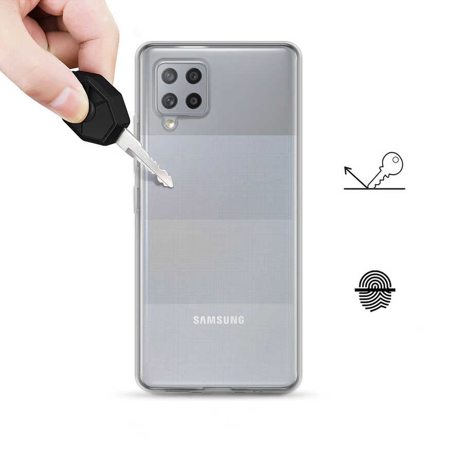 Galaxy M22 Kılıf Zore Süper Silikon Kapak Renksiz