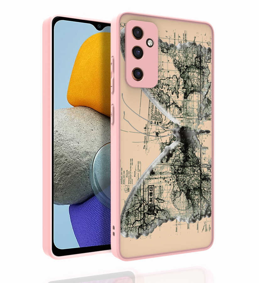 Galaxy M23 Kılıf Desenli Kamera Korumalı Parlak Zore Nora Kapak NO4