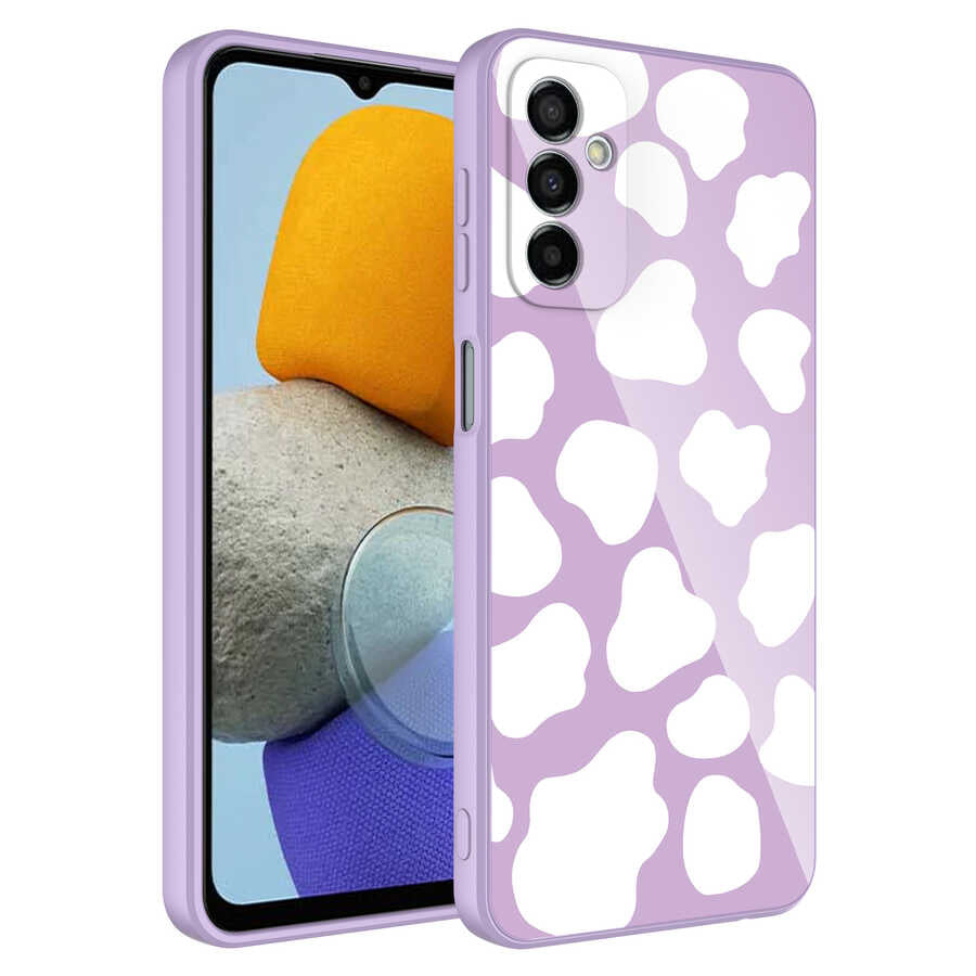 Galaxy M23 Kılıf Kamera Korumalı Desenli Sert Silikon Zore Epoksi Kapak NO6