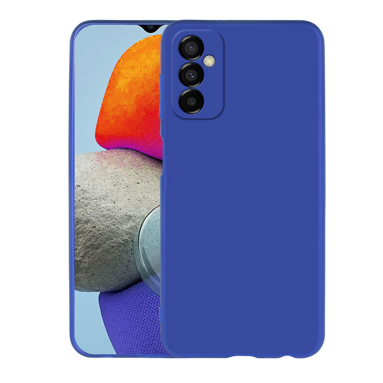 Galaxy M23 Kılıf Zore Premier Silikon Kapak Saks Mavi