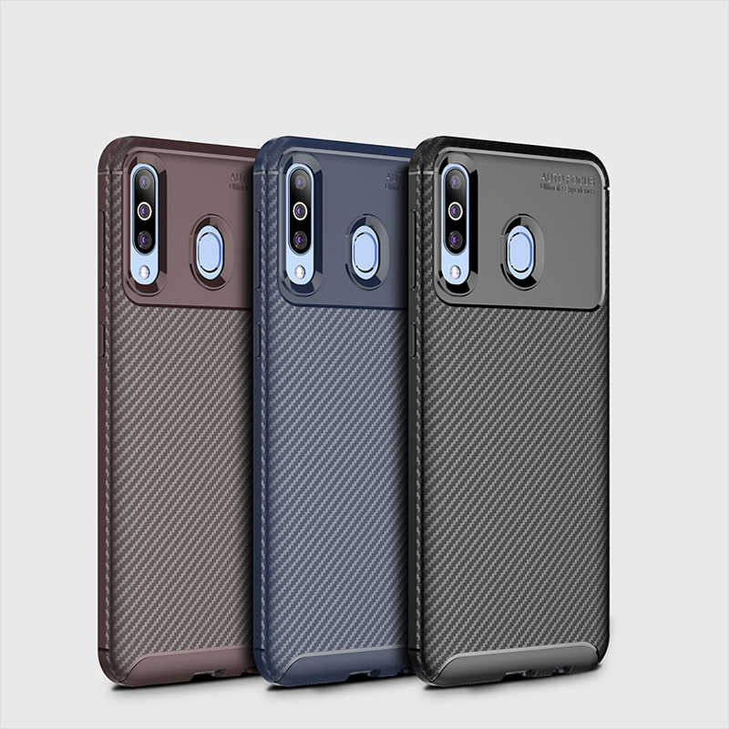 Galaxy M30 Kılıf Zore Negro Silikon Kapak Kahverengi