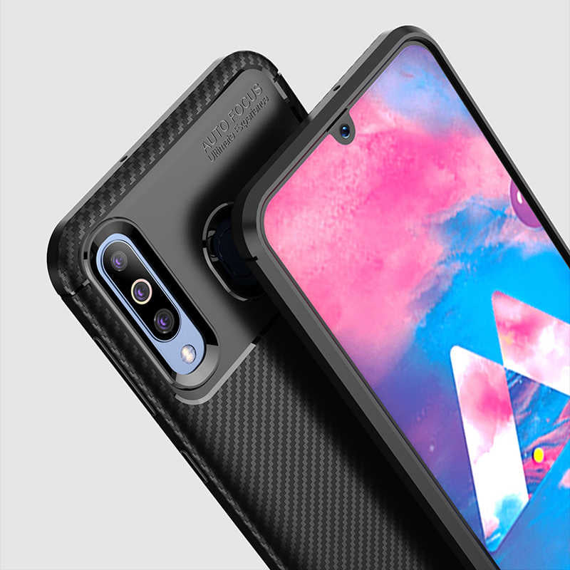 Galaxy M30 Kılıf Zore Negro Silikon Kapak Kahverengi