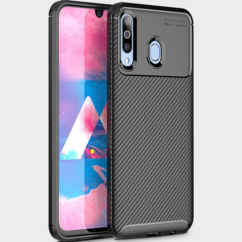 Galaxy M30 Kılıf Zore Negro Silikon Kapak Kahverengi