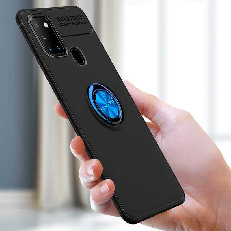Galaxy M31 Kılıf Zore Ravel Silikon Kapak Mavi