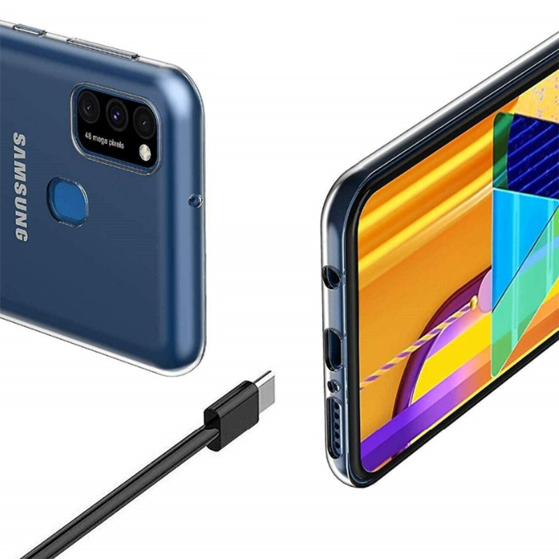 Galaxy M31 Kılıf Zore Süper Silikon Kapak Renksiz