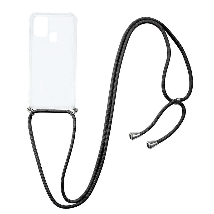 Galaxy M31 Kılıf Zore X-Rop Kapak Renksiz