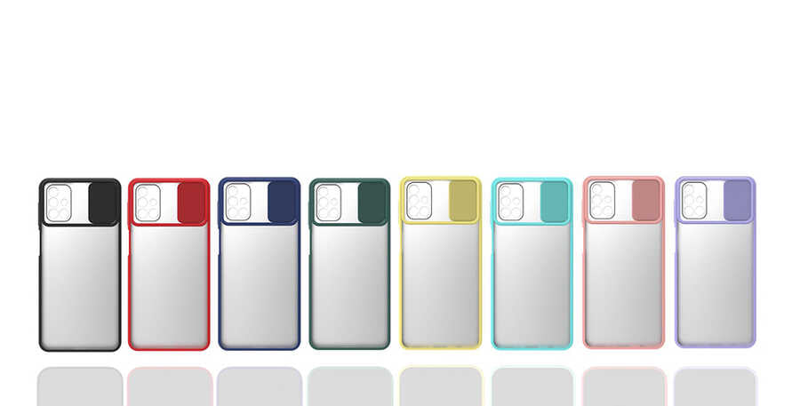 Galaxy M31S Kılıf Zore Lensi Kapak Sarı