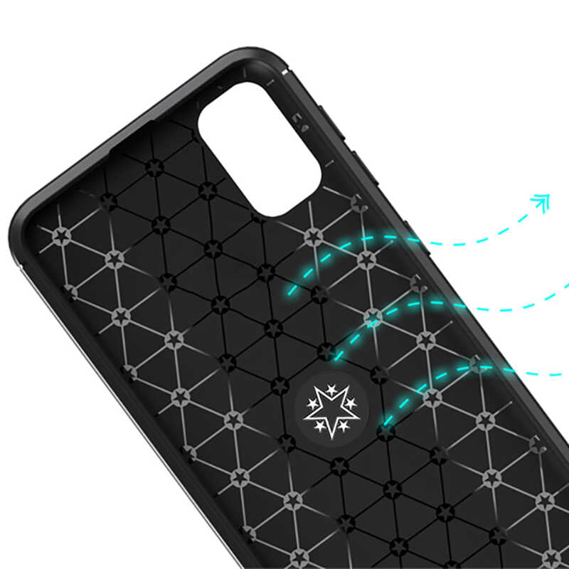 Galaxy M31S Kılıf Zore Ravel Silikon Kapak Siyah