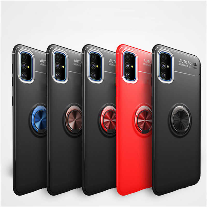 Galaxy M31S Kılıf Zore Ravel Silikon Kapak Siyah