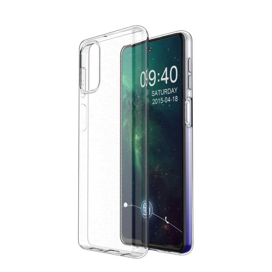 Galaxy M31S Kılıf Zore Süper Silikon Kapak Renksiz