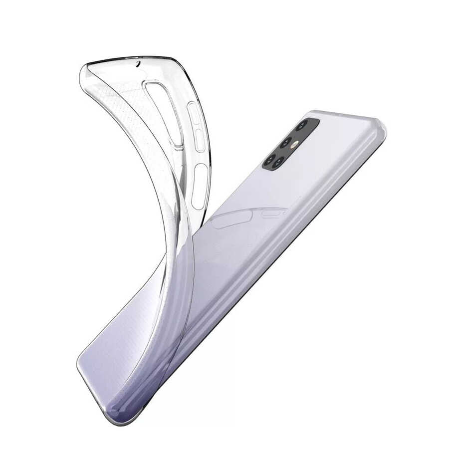 Galaxy M31S Kılıf Zore Süper Silikon Kapak Renksiz