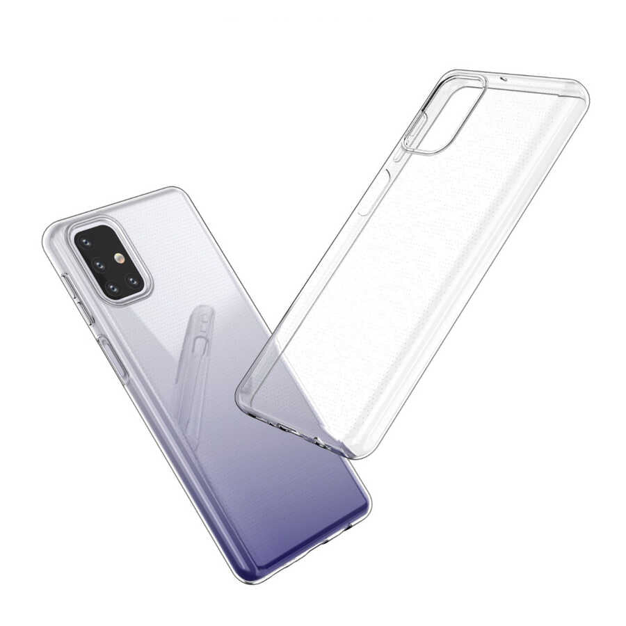 Galaxy M31S Kılıf Zore Süper Silikon Kapak Renksiz