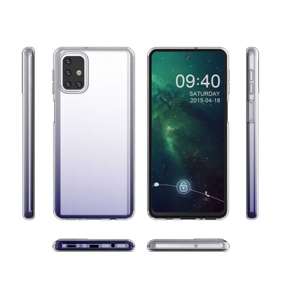 Galaxy M31S Kılıf Zore Süper Silikon Kapak Renksiz