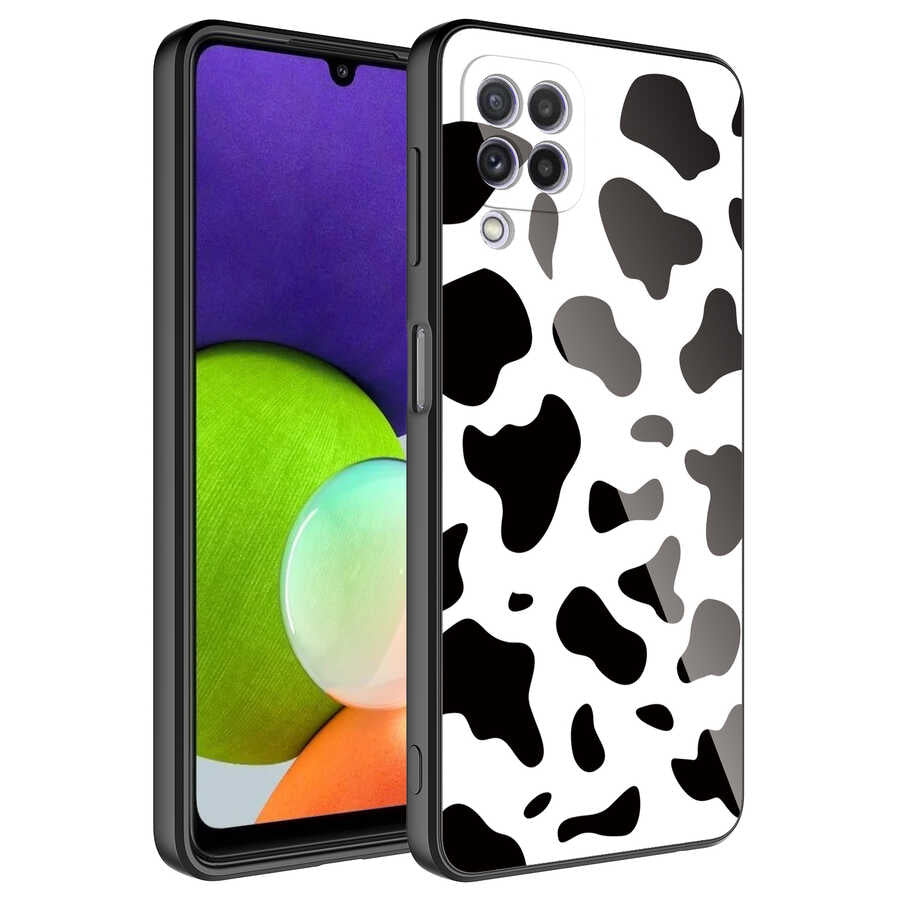 Galaxy M32 Kılıf Kamera Korumalı Desenli Sert Silikon Zore Epoksi Kapak NO7