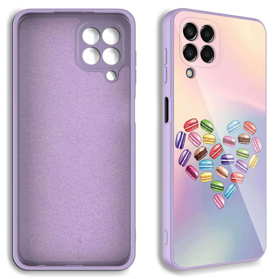 Galaxy M33 Kılıf Kamera Korumalı Desenli Sert Silikon Zore Epoksi Kapak NO3