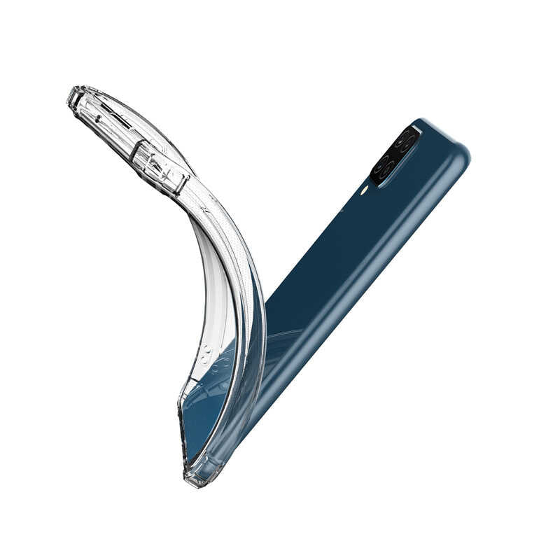Galaxy M33 Kılıf Zore Kamera Korumalı Nitro Anti Shock Silikon Renksiz