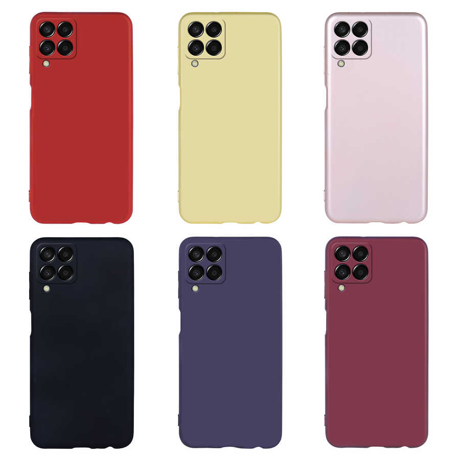 Galaxy M33 Kılıf Zore Premier Silikon Kapak Saks Mavi