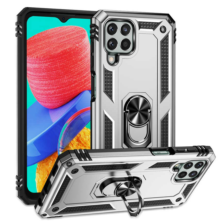 Galaxy M33 Kılıf Zore Vega Kapak Gri