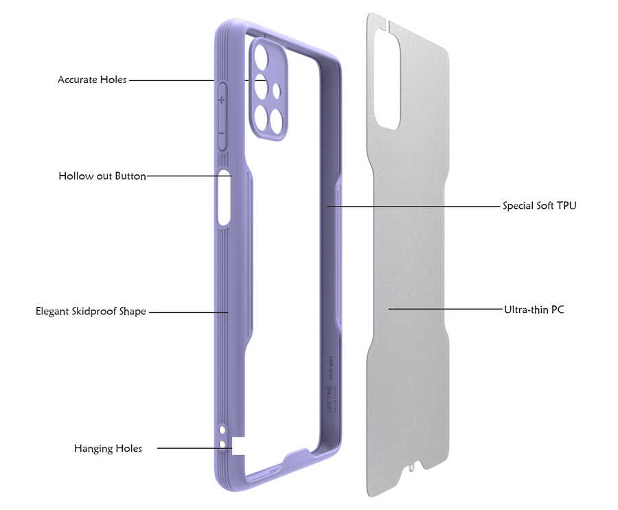 Galaxy M51 Kılıf Zore Parfe Kapak Siyah