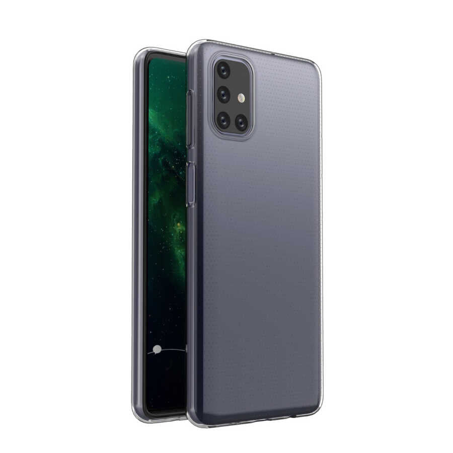 Galaxy M51 Kılıf Zore Süper Silikon Kapak Renksiz