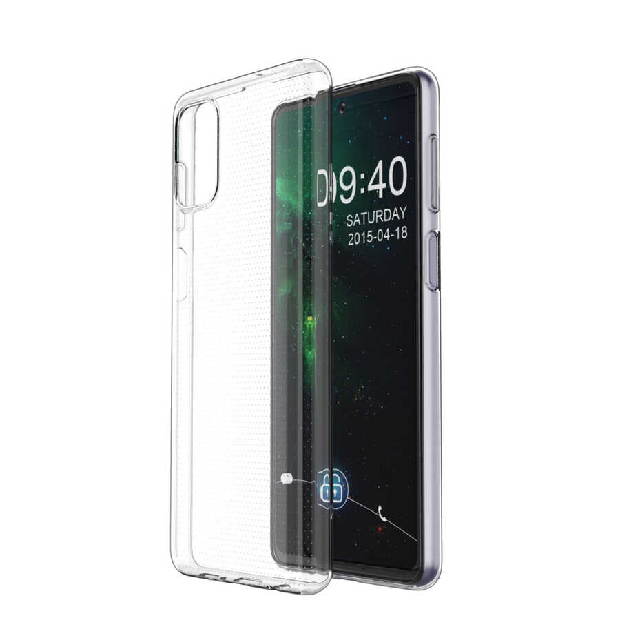 Galaxy M51 Kılıf Zore Süper Silikon Kapak Renksiz