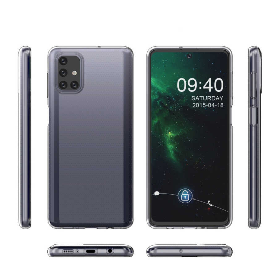 Galaxy M51 Kılıf Zore Süper Silikon Kapak Renksiz