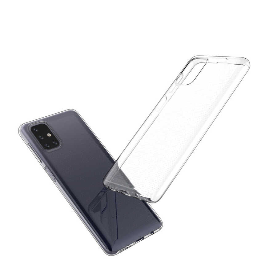 Galaxy M51 Kılıf Zore Süper Silikon Kapak Renksiz