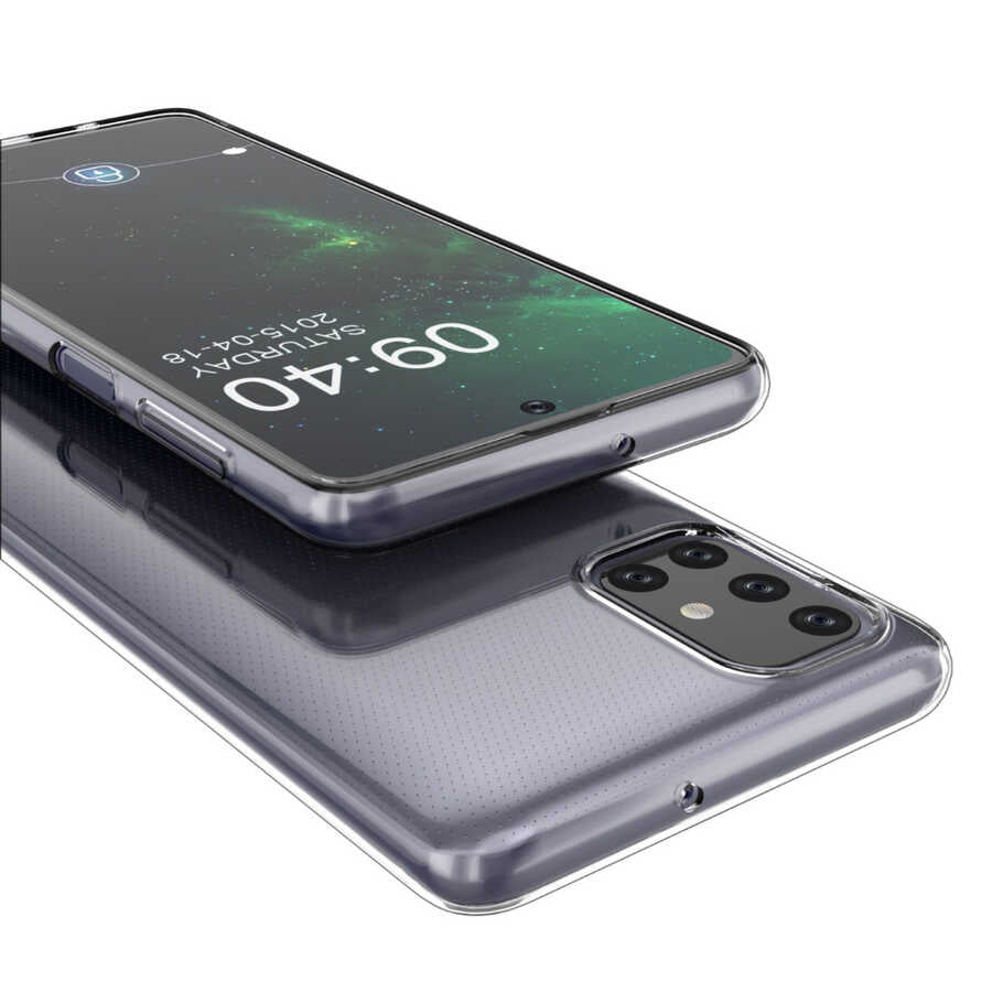 Galaxy M51 Kılıf Zore Süper Silikon Kapak Renksiz