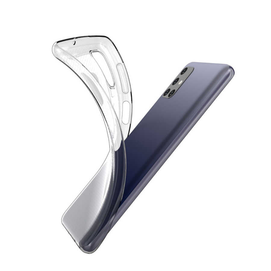 Galaxy M51 Kılıf Zore Süper Silikon Kapak Renksiz