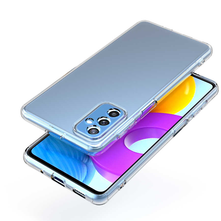 Galaxy M52 Kılıf Zore Kamera Korumalı Süper Silikon Kapak Renksiz