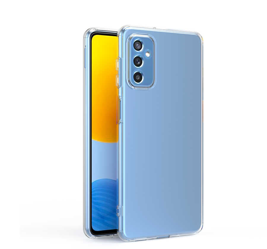Galaxy M52 Kılıf Zore Kamera Korumalı Süper Silikon Kapak Renksiz