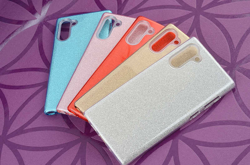 Galaxy Note 10 Kılıf Zore Shining Silikon Gümüş