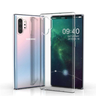 Galaxy Note 10 Plus Kılıf Zore Süper Silikon Kapak Renksiz