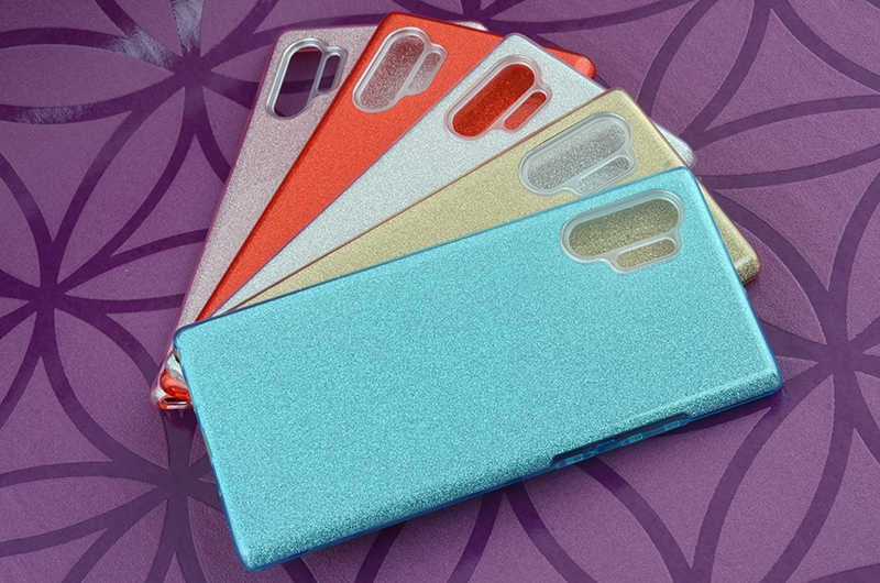 Galaxy Note 10 Plus Kılıf Zore Shining Silikon Mavi