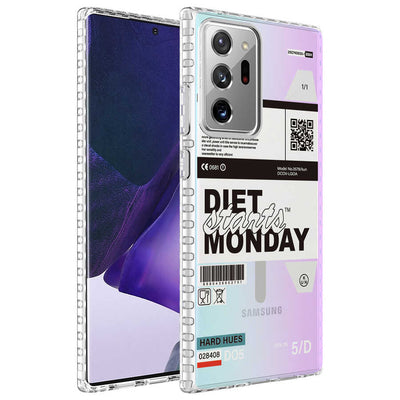 Galaxy Note 20 Ultra Kılıf Airbag Kenarlı Renkli Desenli Silikon Zore Elegans Kapak NO5