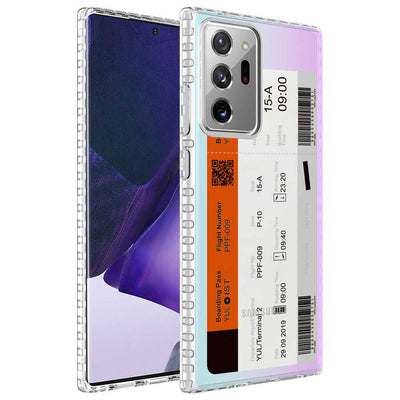 Galaxy Note 20 Ultra Kılıf Airbag Kenarlı Renkli Desenli Silikon Zore Elegans Kapak NO1