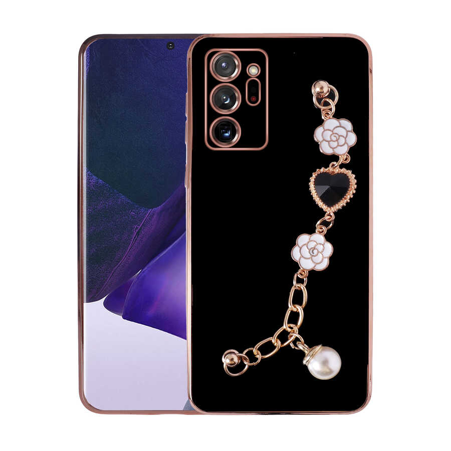 Galaxy Note 20 Ultra Kılıf El Tutamaçlı Kamera Korumalı Zore Taka Silikon Kapak Siyah