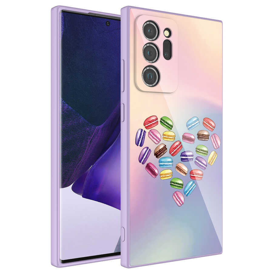 Galaxy Note 20 Ultra Kılıf Kamera Korumalı Desenli Sert Silikon Zore Epoksi Kapak NO1