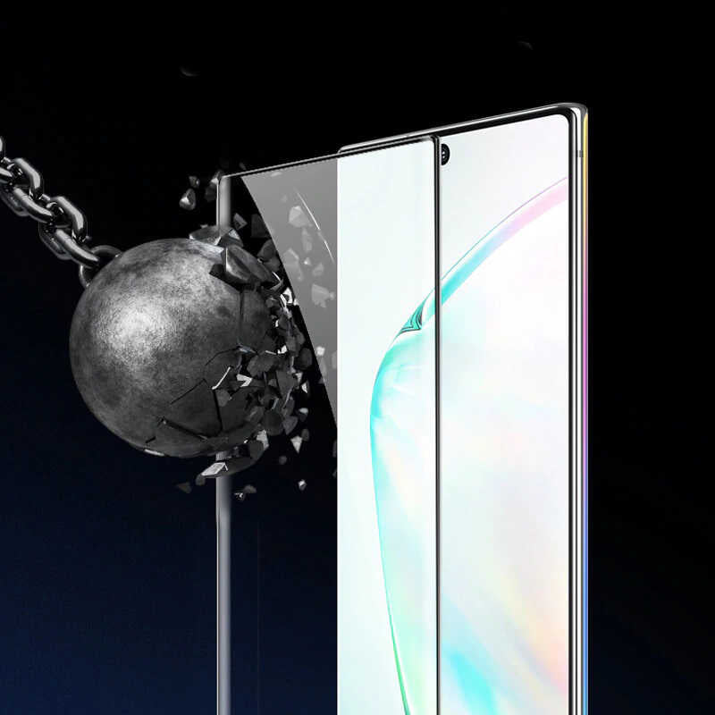 Galaxy Note 20 Ultra Zore Kavisli Full Yapışkanlı Cam Ekran Koruyucu Siyah