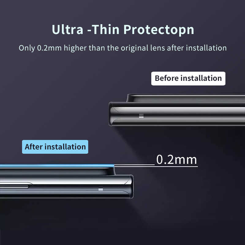 Galaxy Note 20 Zore Kamera Lens Koruyucu Cam Filmi Siyah